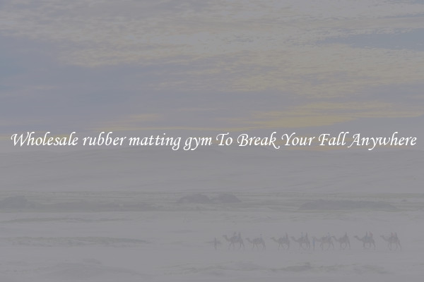 Wholesale rubber matting gym To Break Your Fall Anywhere