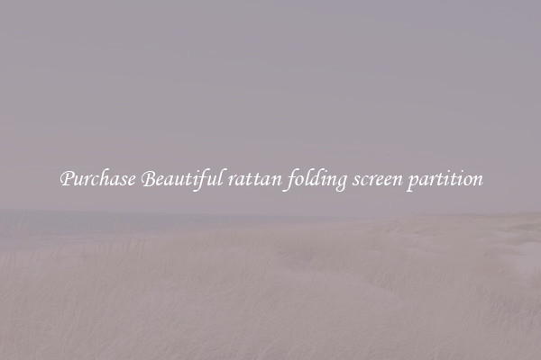 Purchase Beautiful rattan folding screen partition