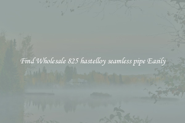 Find Wholesale 825 hastelloy seamless pipe Easily