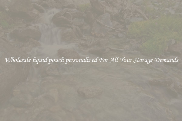 Wholesale liquid pouch personalized For All Your Storage Demands