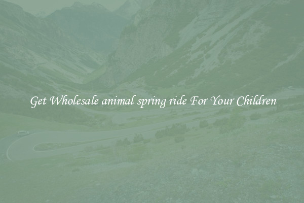 Get Wholesale animal spring ride For Your Children