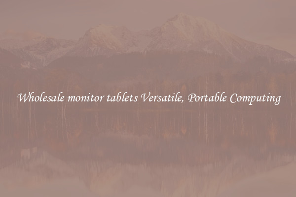 Wholesale monitor tablets Versatile, Portable Computing