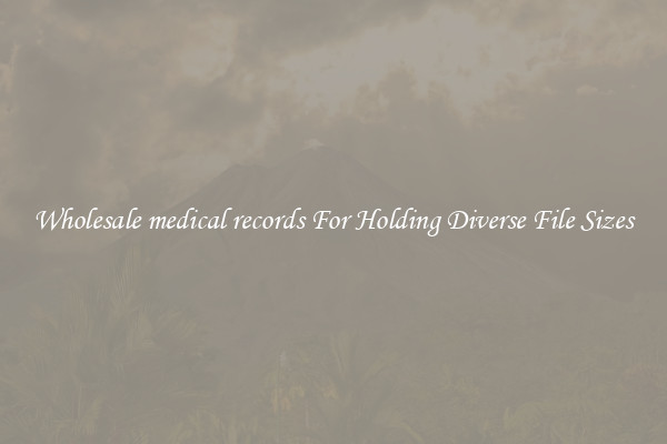 Wholesale medical records For Holding Diverse File Sizes