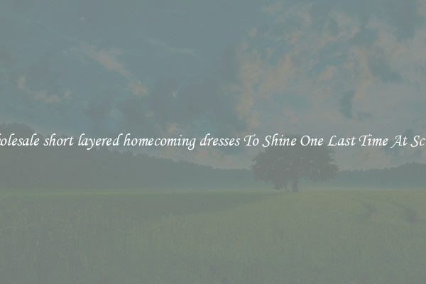 Wholesale short layered homecoming dresses To Shine One Last Time At School
