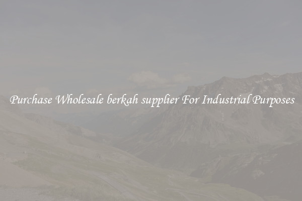 Purchase Wholesale berkah supplier For Industrial Purposes