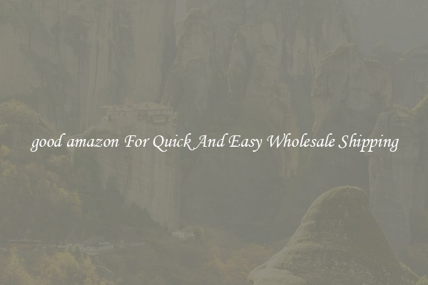 good amazon For Quick And Easy Wholesale Shipping
