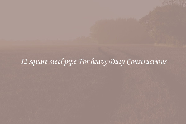 12 square steel pipe For heavy Duty Constructions