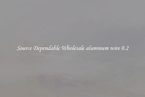 Source Dependable Wholesale aluminum wire 0.2